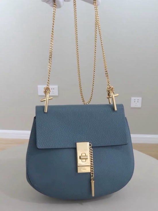 Chloe Handbags - 🚩steal Chloe Blue Leather Shoulder Bag with Gold Hardware